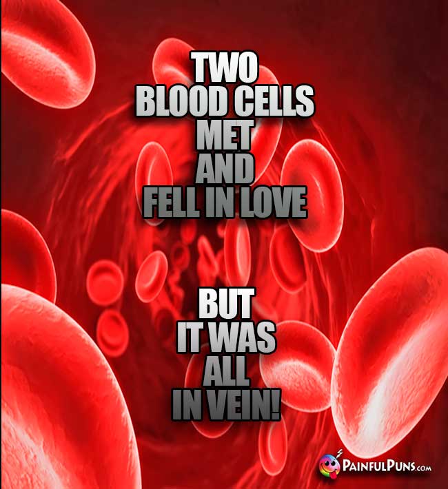 Two blood cells met and fell in love, but it was all in vein!