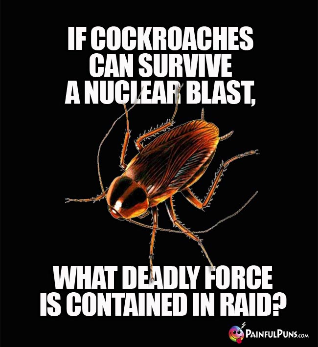If cockroaches can survive a nuclear blast, what deadly force is contained in Raid?