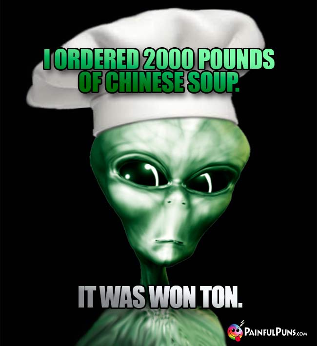 ET Chef Says: I ordered 2000 pounds of Chinese soup. It was Won Ton.