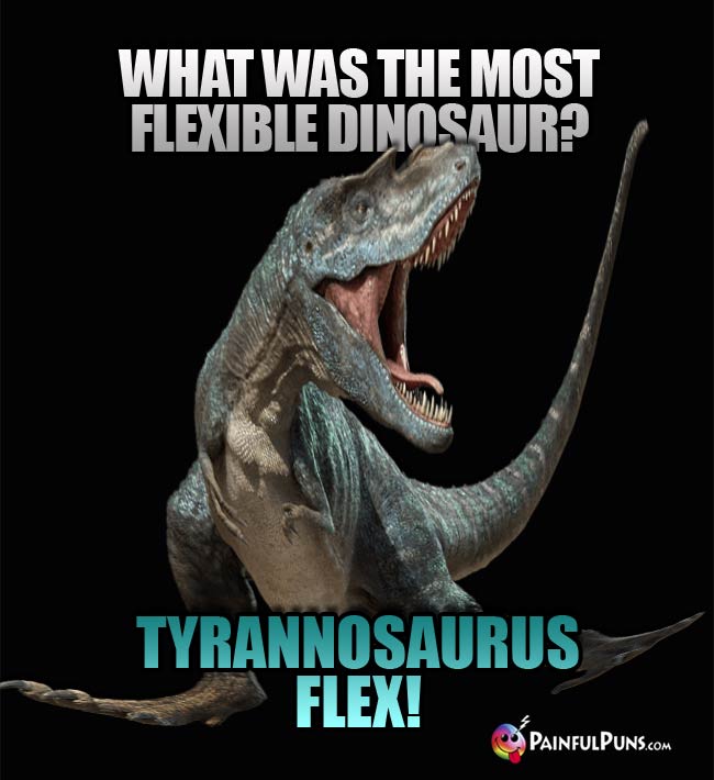 Q. What was the most flexible dinosaur? A. Tyrannosaurus Flex!