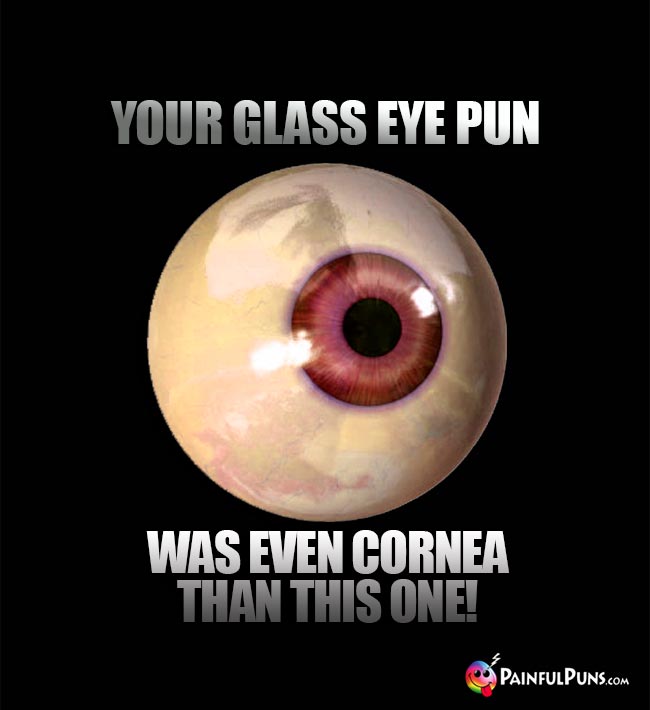 Your glass eye pun was even cornea than this one!
