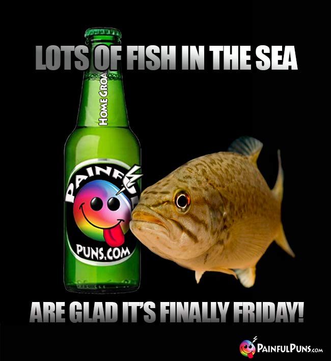 Lots oof fish in the sea are glad it's finally Friday!
