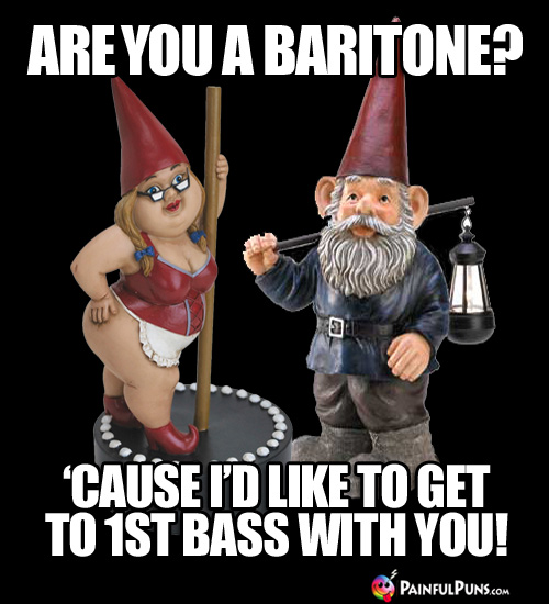 Music Pick-Up Line: Are you a baritone? 'Cause I'd like to get to 1st bass with you