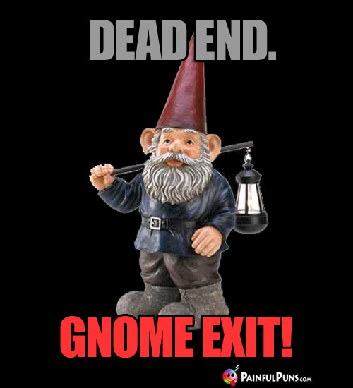 Dead End. Gnome Exit!
