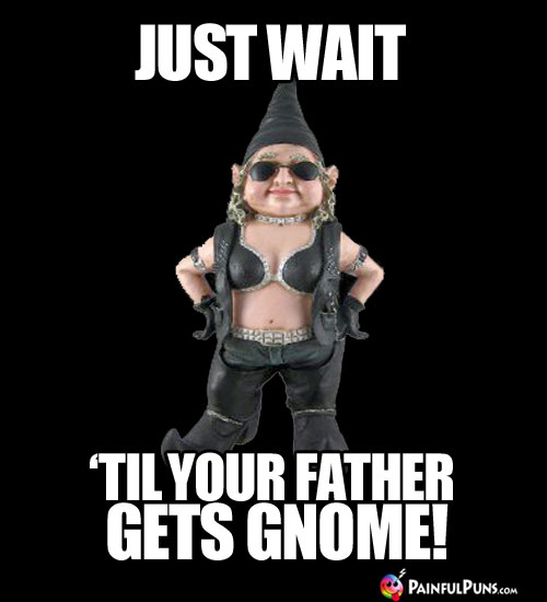 Just wait 'til your father gets gnome!