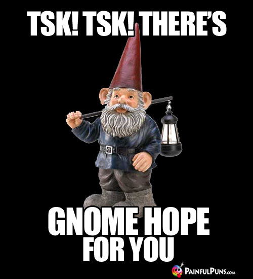 Tsk! Tsk! There's Gnome Hope for You