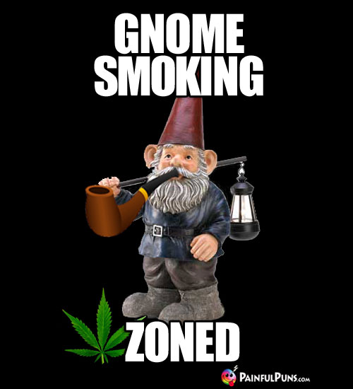 Pot Meme: Gnome Smoking Zoned