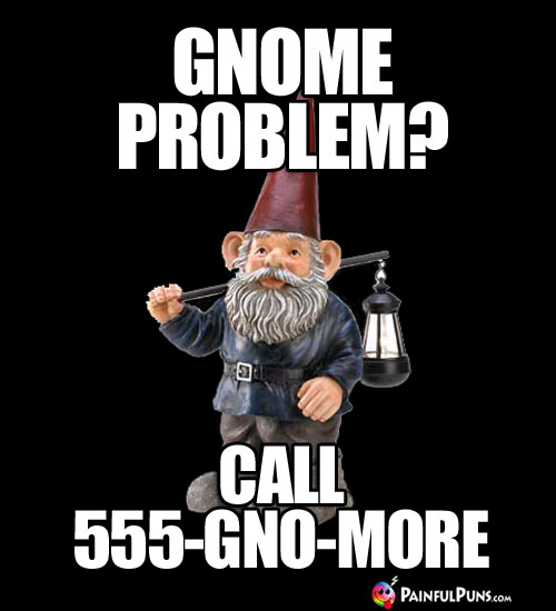Gnome Problem? Call 555-Gno-More