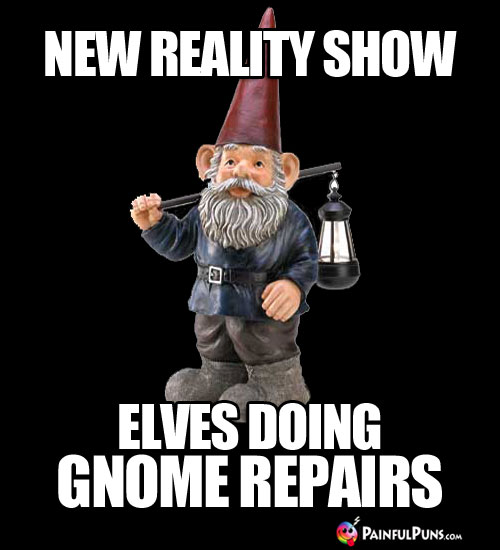 New Reality Show: Elves Doing Gnome Repairs