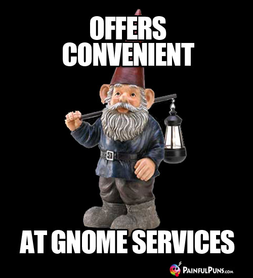 Offers convenient at gnome services