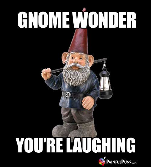 Gnome wonder you're laughing