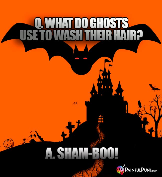 Q. What do ghosts use to wash their hair? A. Sham-boo!