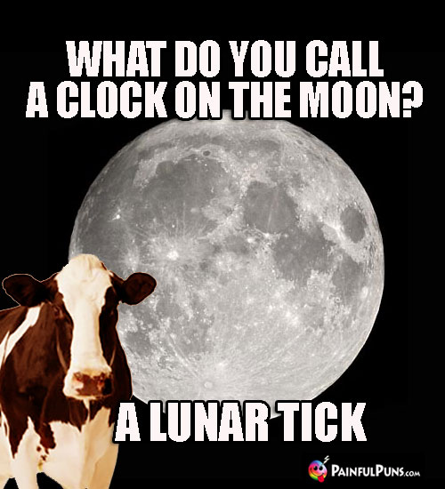 Q. What do you call a clock on the moon? A Lunar Tick