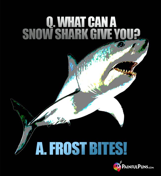 Q. What can a  snow shark give you? A. Frost bites1