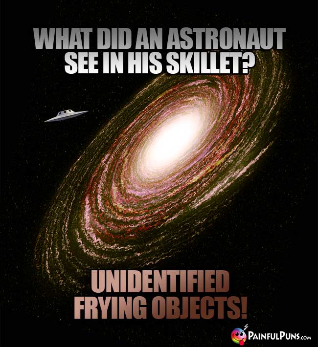 What did an astronaut see in his skillet? Unidentified frying objects!