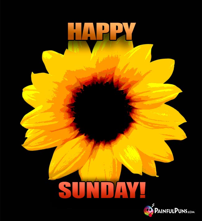 Posterized Sunflower Says: Happy Sunday!