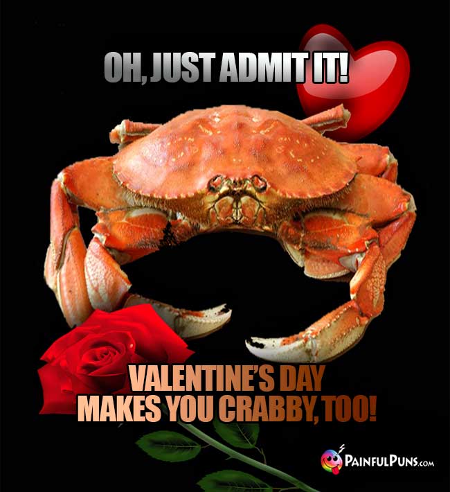 Oh, just admit it! Valentine's day makes you crabby, too!