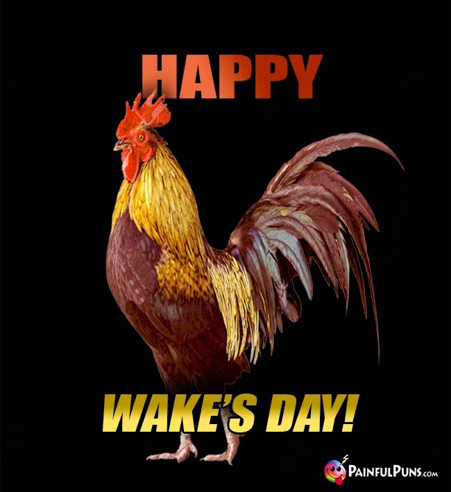 Rooster Says: Happy Wake's Day!