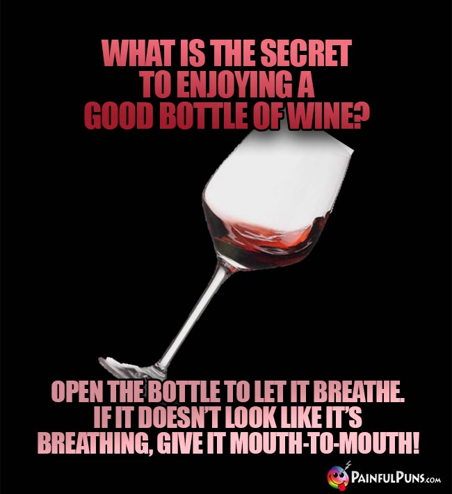 Breath-taking wine humor