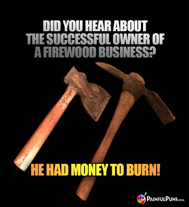 Did you hear about the successful owner of a firewood business? He had money to burn!
