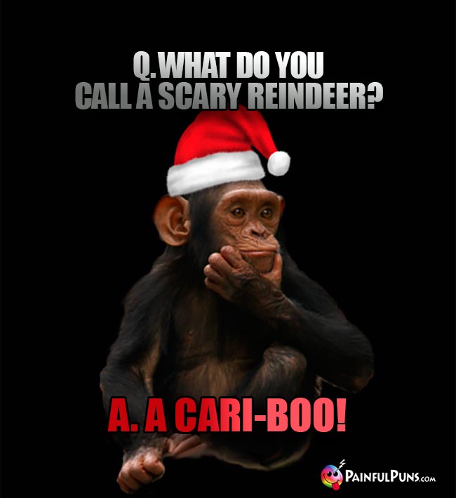 Q. What do you call a scary reindeer? A. A Cari-Boo!