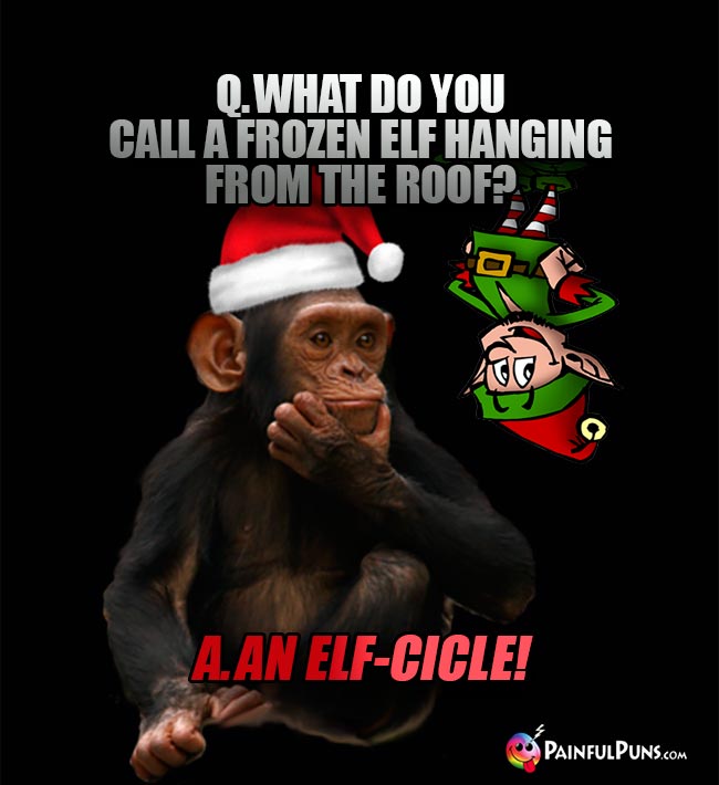 Q. What do you call a frozen elf hanging from the roof? A. An Elf-cicle!