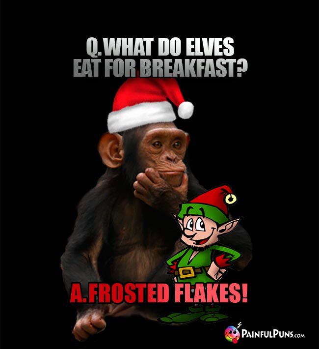 Q. What do elves eat for breakfast? A. Frosted Flakes!