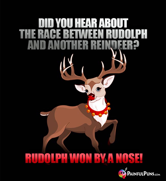 Did you hear about the race between Rudolph and another reindeer? Rudolph won by a nose!